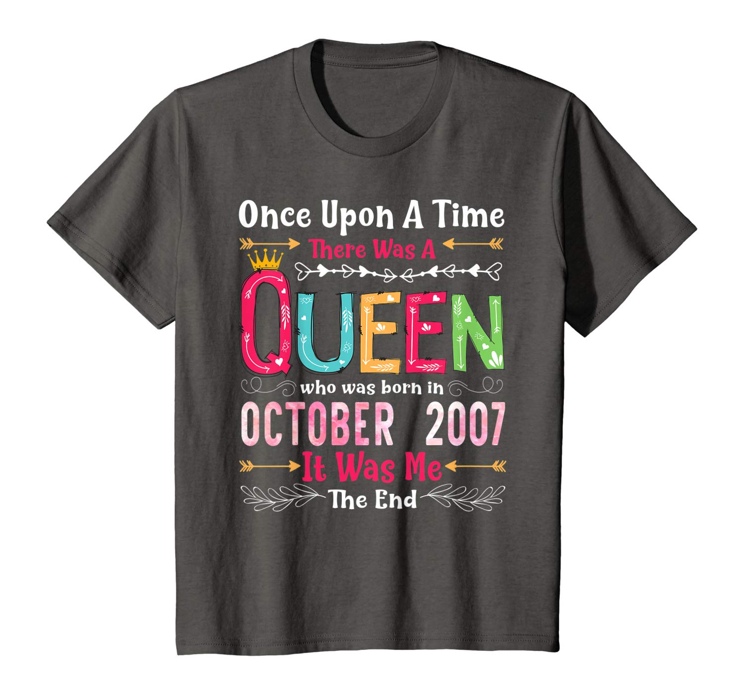 Awesome Kids 12th Birthday Queen October 2007 Shirt Queen Birthday T-Shirt T-Shirt Sweatshirt Hoodie